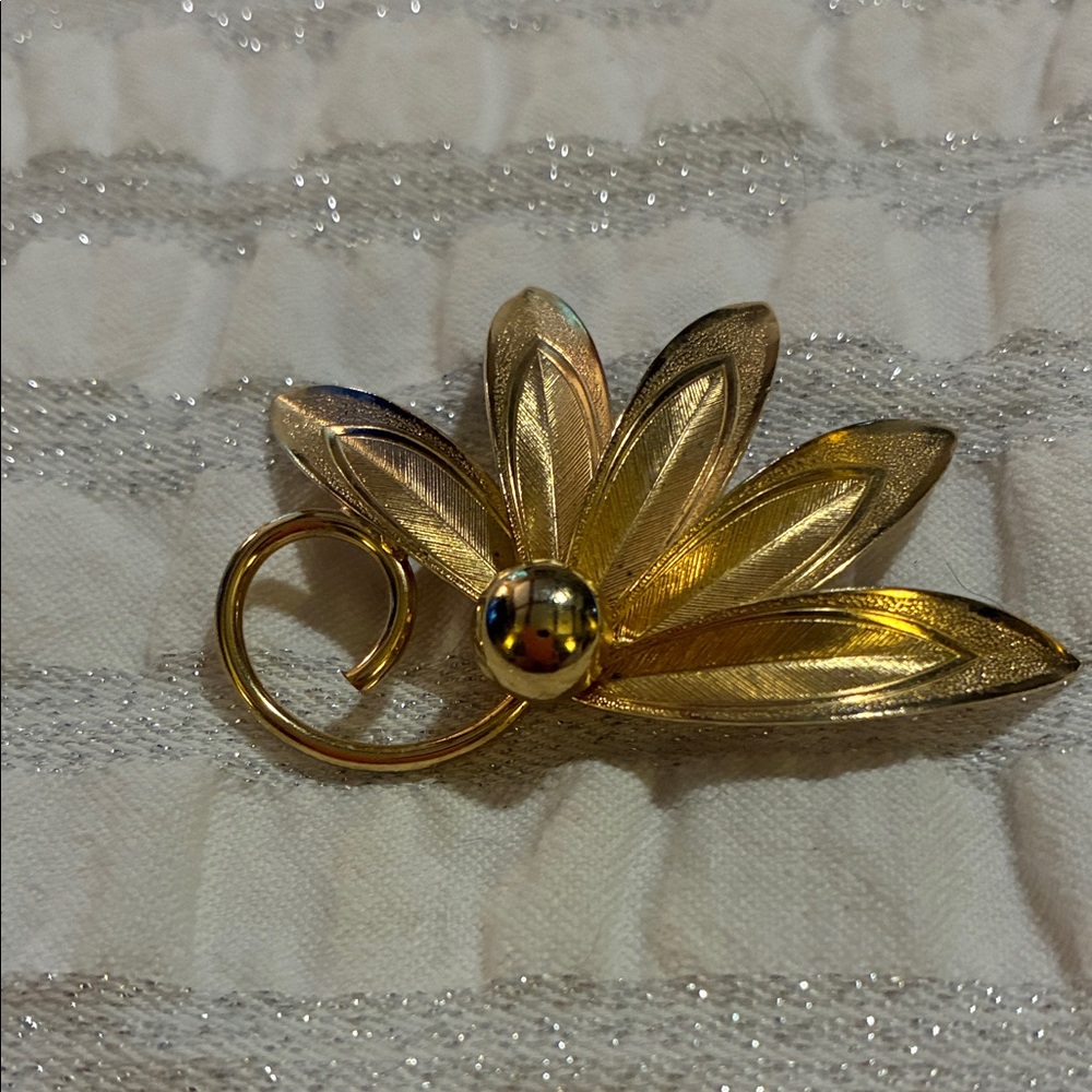 Golden Leaf Brooch